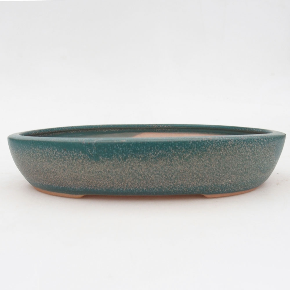 Bonsaischale aus Keramik 22 x 17 x 4 cm, Farbe blau