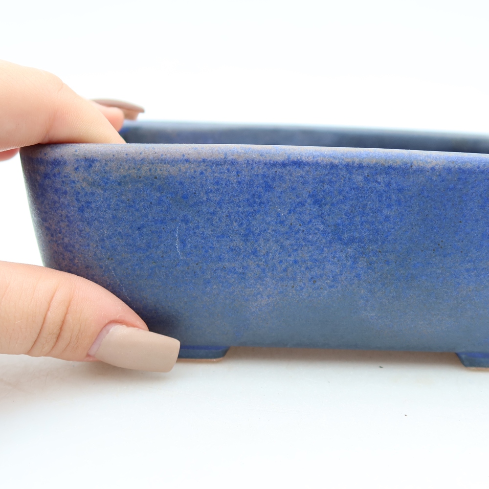 Keramik-Bonsai-Schale, 16 x 10,5 x 5,5 cm, Farbe: Blau