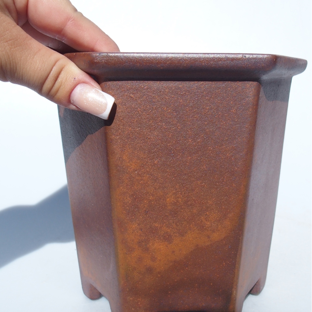 Schale 15,5 x 14 x 14,5 cm braun