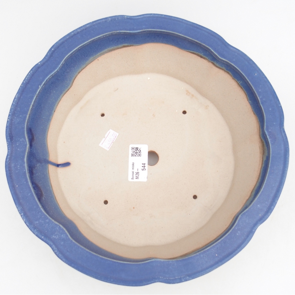 Bonsaischale aus Keramik 26,5 x 26,5 x 8,5 cm, Farbe blau