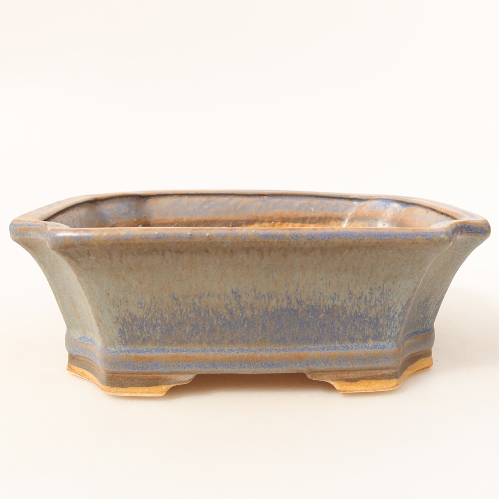 Bonsai-Schale aus Keramik, 18 x 15 x 6 cm, Farbe: Blau