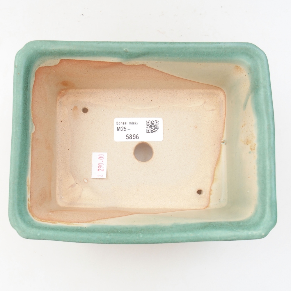 Keramik-Bonsaischale 18 x 14 x 7,5 cm, Farbe Grün