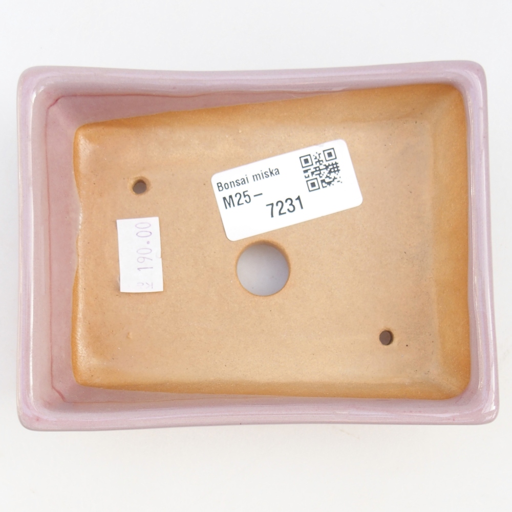 Bonsaischale aus Keramik 12 x 9 x 3,5 cm, rosa