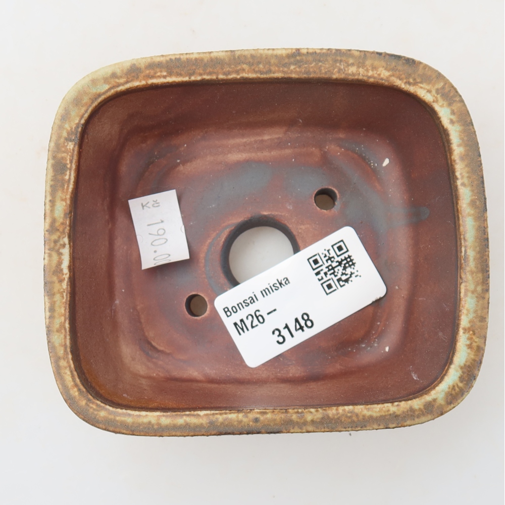 Bonsaischale aus Keramik 10 x 8,5 x 4 cm, grün