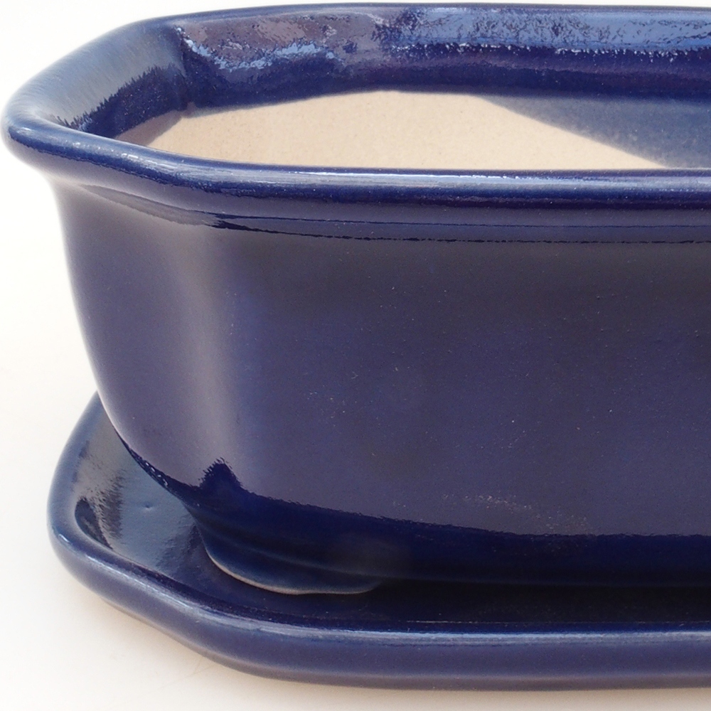 Bonsai-Schale + Untertasse H32 – Blau