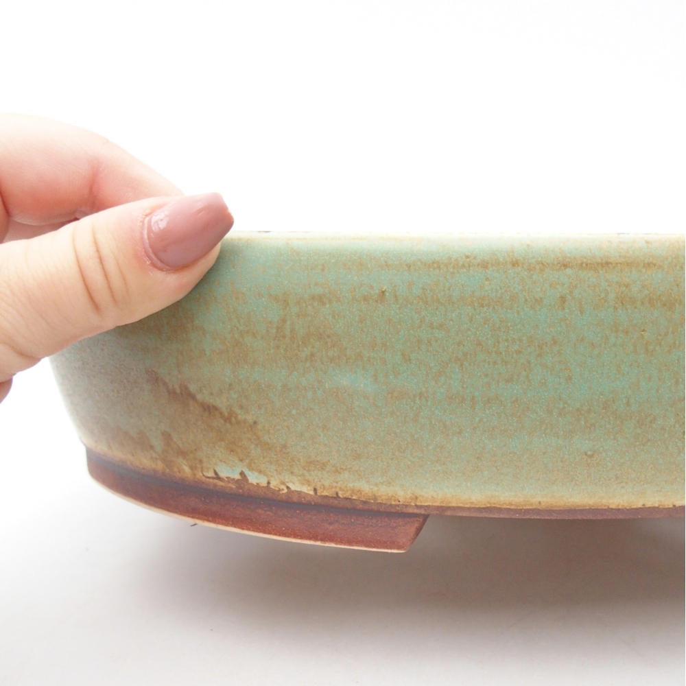 Bonsaischale aus Keramik 28 x 24,5 x 6 cm, grün