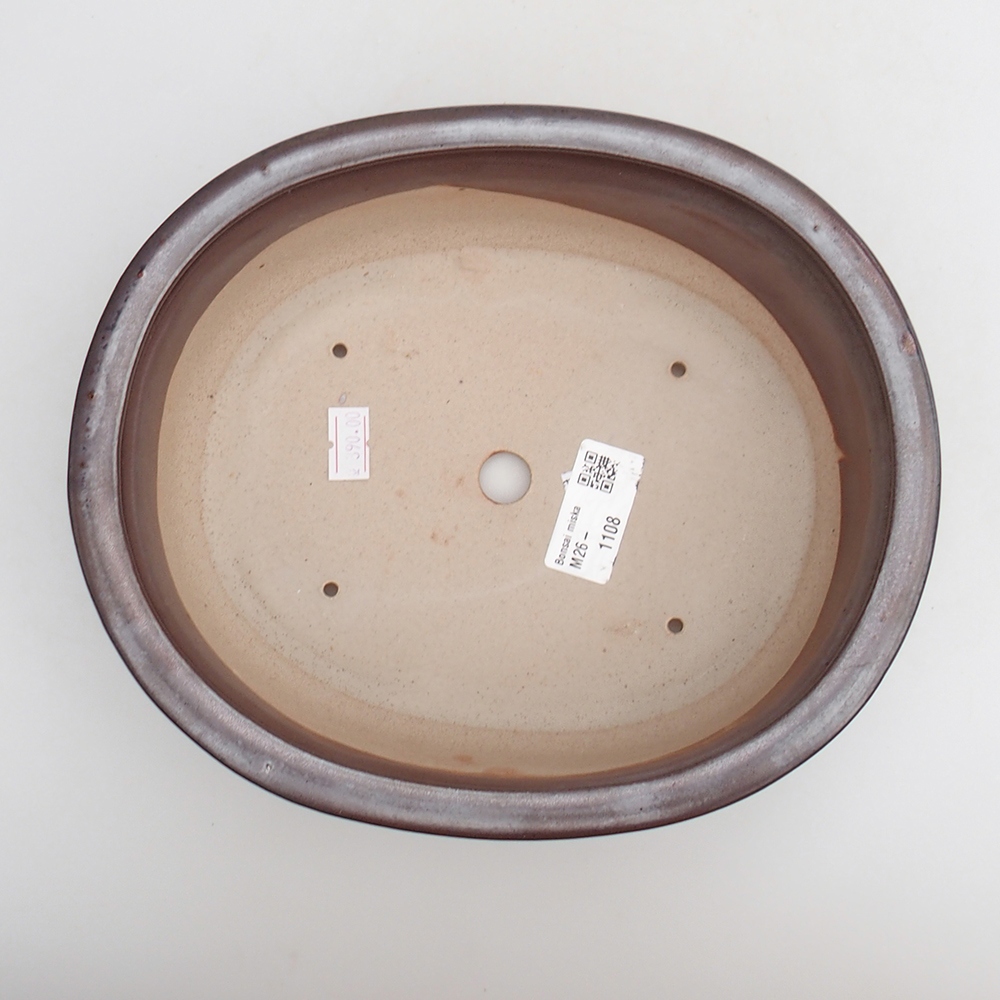 Bonsaischale aus Keramik 23 x 19 x 7 cm, bordeauxrot