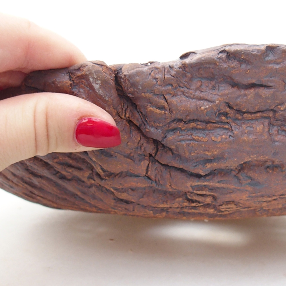 Keramikschale 28 x 21 x 9 cm , Farbe braun