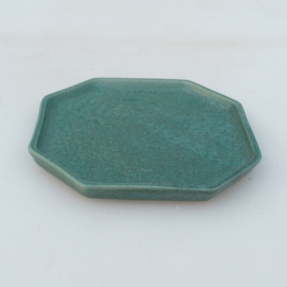Keramikschale H13 – 12 x 12 x 1 cm – grün