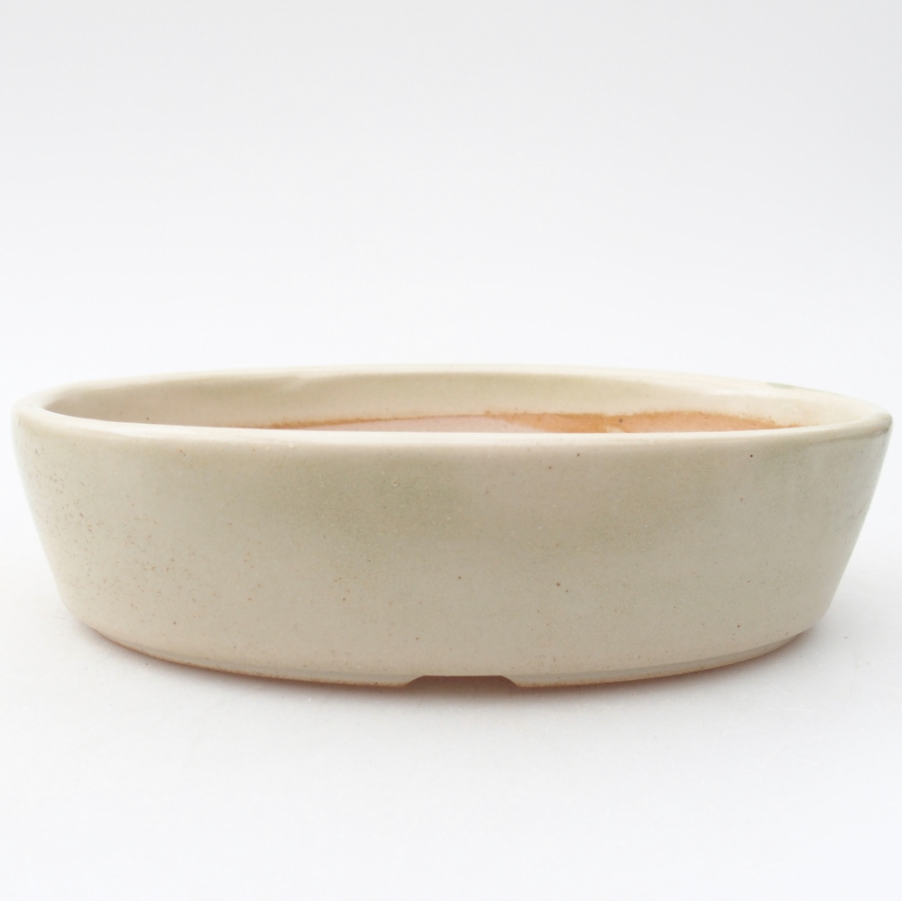 Bonsaischale aus Keramik 16,5 x 11,5 x 4,5 cm, Farbe beige