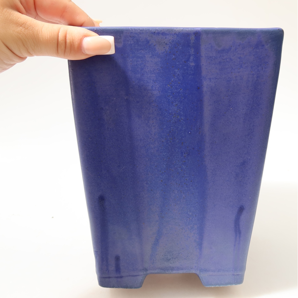 Keramik-Bonsai-Schale 15 x 15 x 19,5 cm, Farbe: Blau