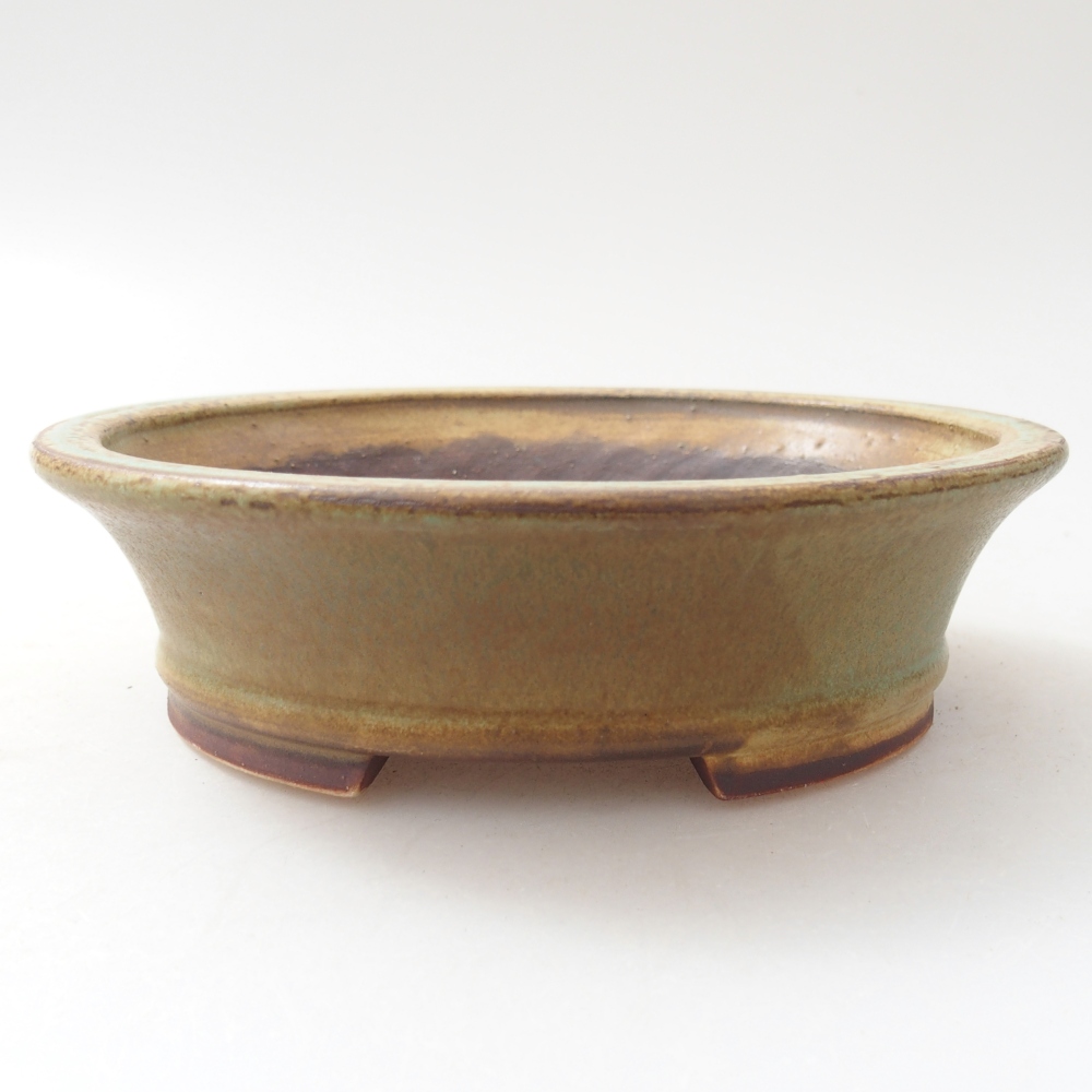 Bonsaischale aus Keramik 14 x 12,5 x 4 cm, grün