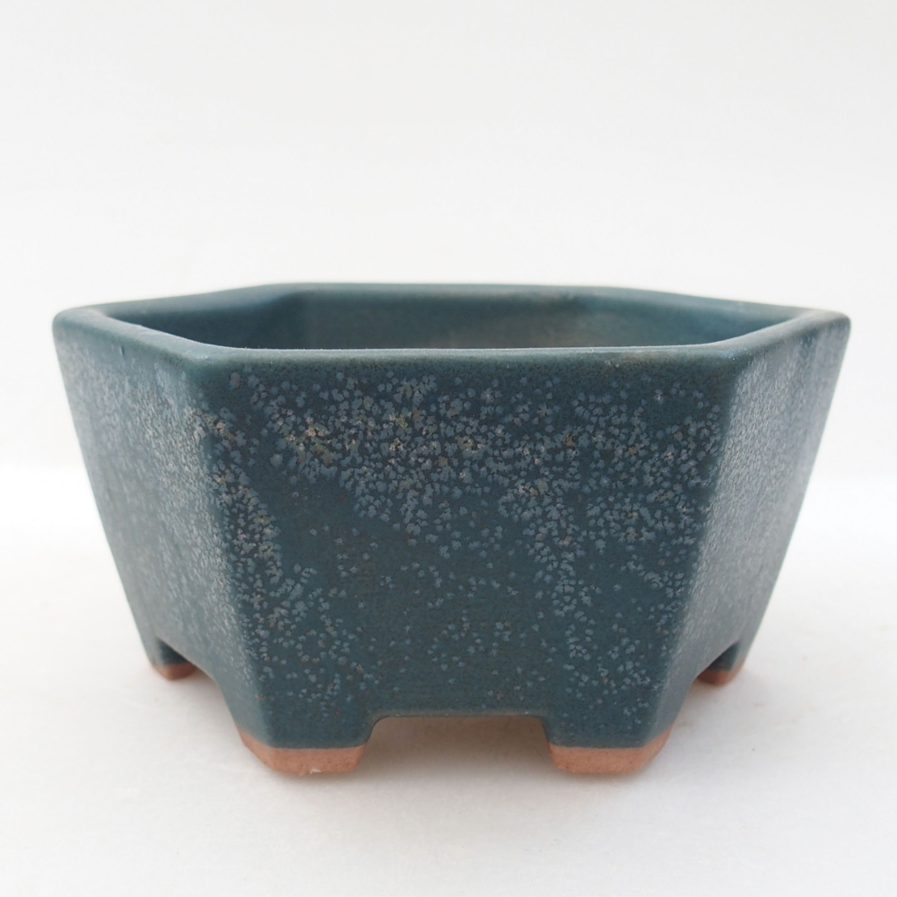 Keramik-Bonsaischale 10 x 9 x 5 cm, Farbe blau