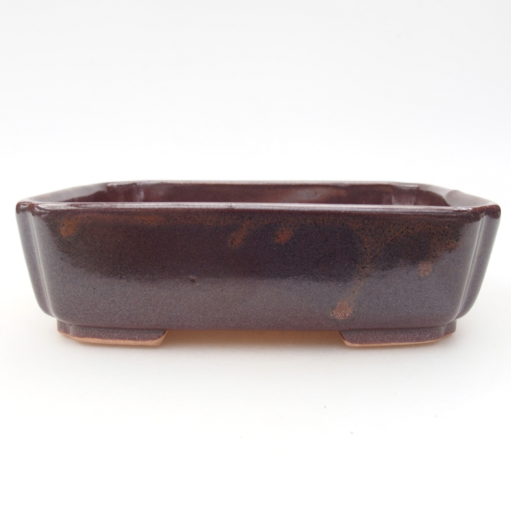 Bonsaischale aus Keramik 15 x 12 x 4,5 cm, braun