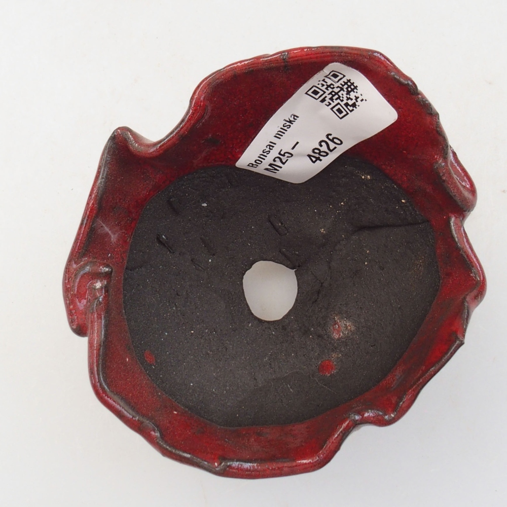 Keramikschale 8,5 x 8 x 6 cm, Farbe rot