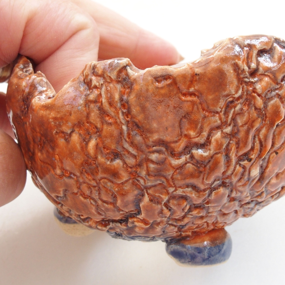 Keramikschale 8 x 7,5 x 6 cm, Farbe braun
