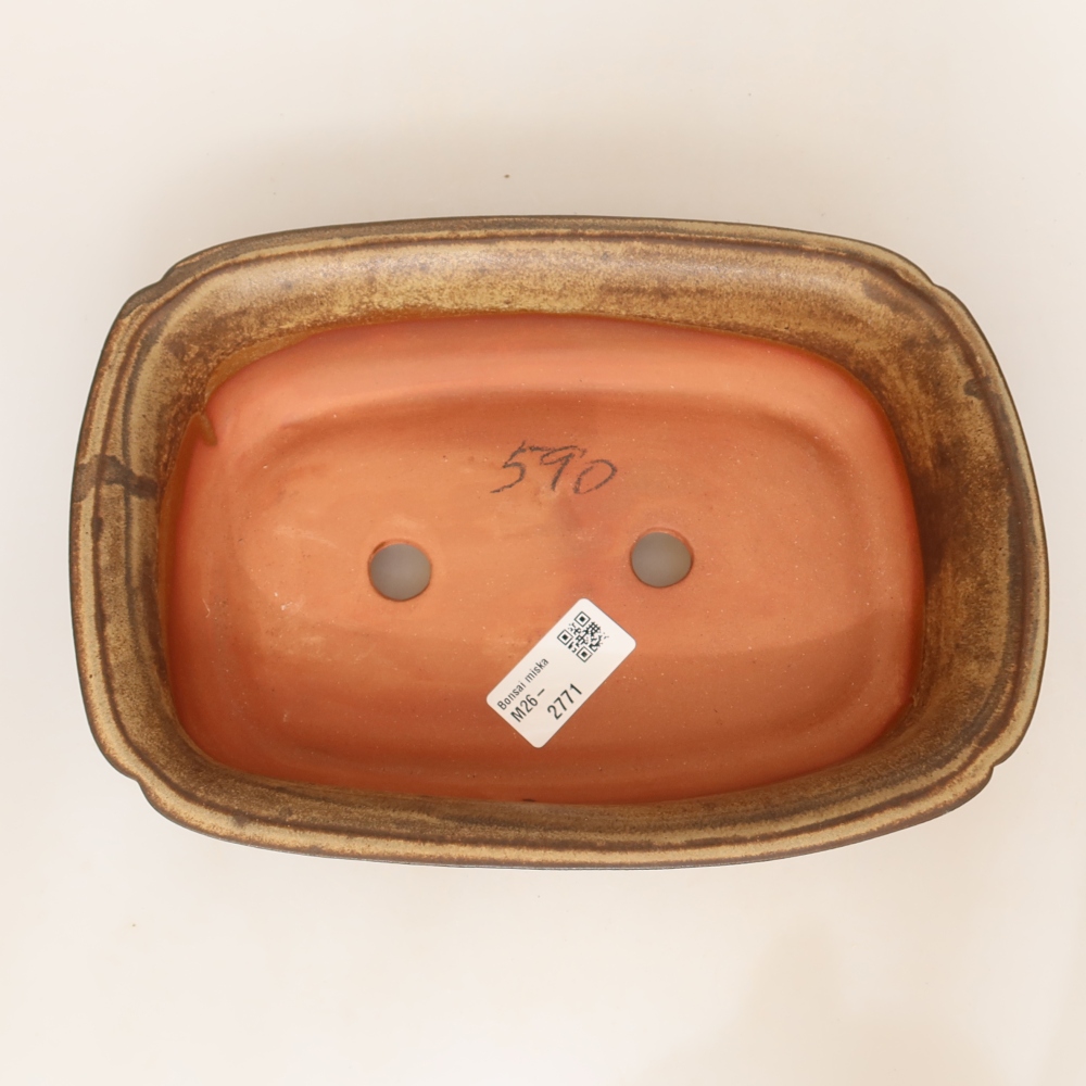 Keramikschale  24 x 17 x 6 cm, Farbe: braun