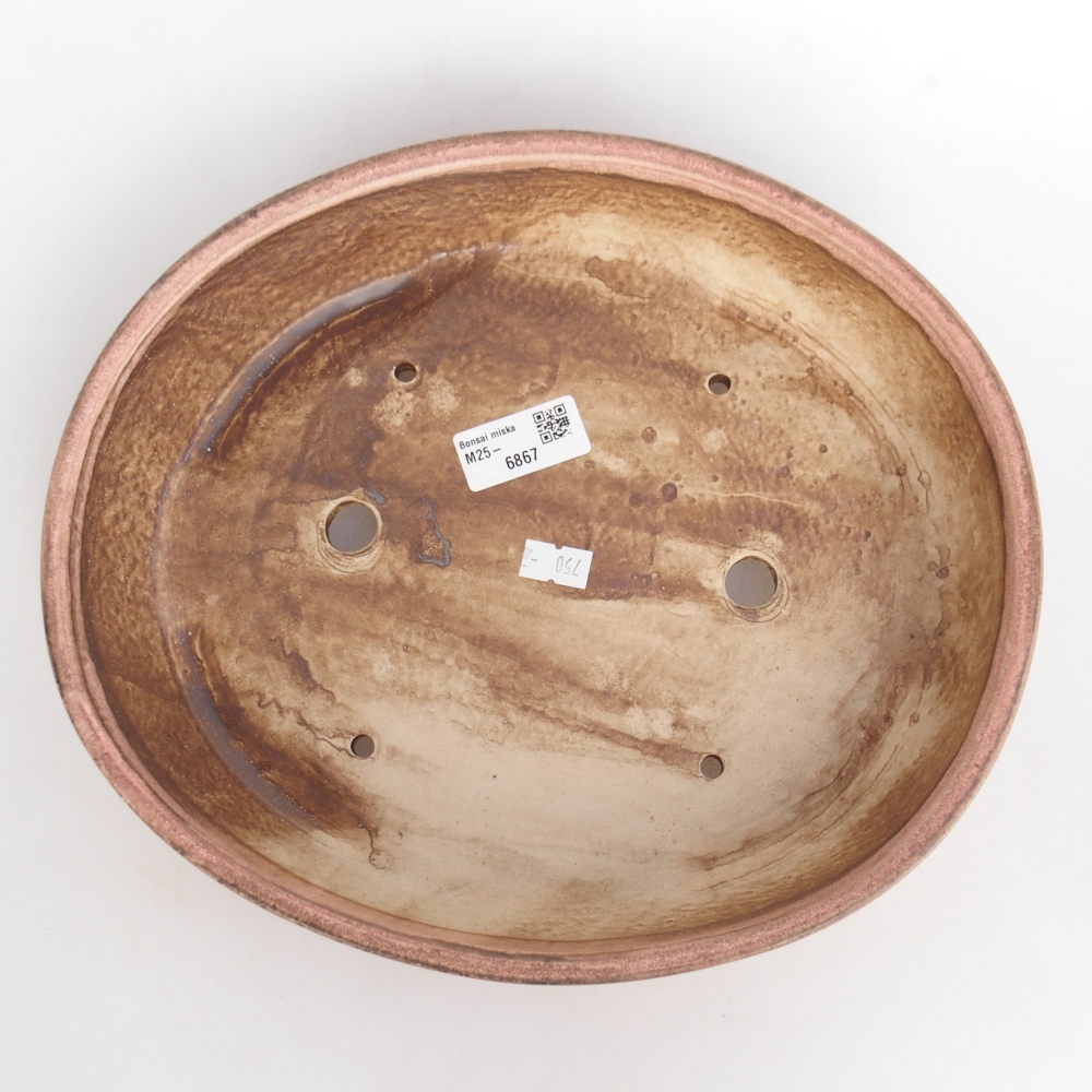 Bonsaischale aus Keramik 28 x 24 x 6 cm, rosa