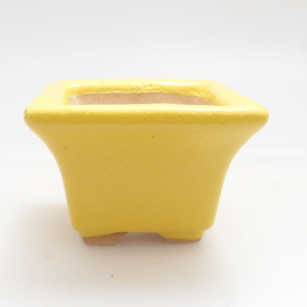 Keramik Bonsai Schale 5 x 5 x 3,5 cm, gelb