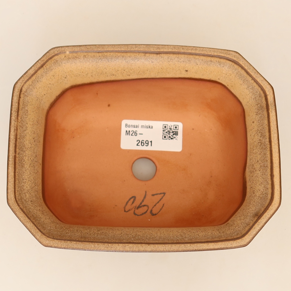 Keramikschale  15 x 12 x 7 cm, Farbe: braun