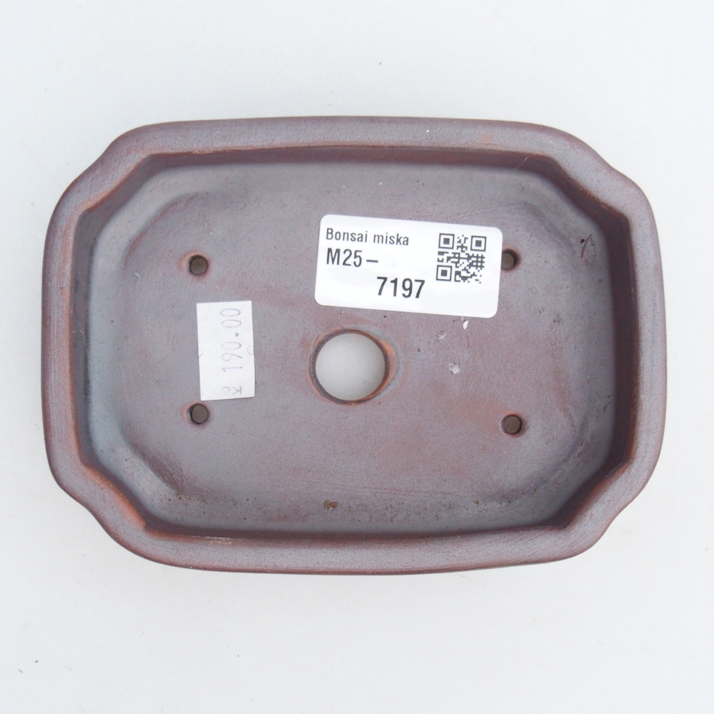 Bonsaischale aus Keramik 13 x 9 x 3 cm, metallfarben