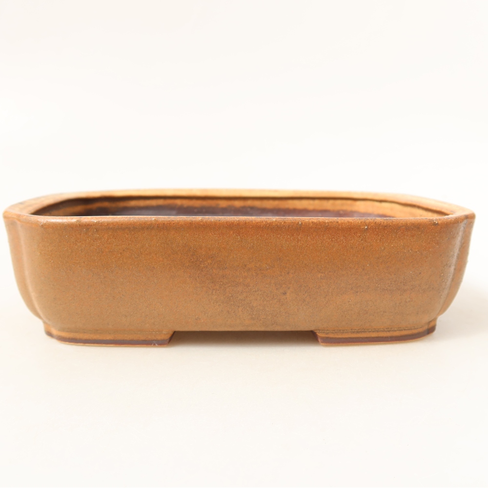 Bonsaischale aus Keramik 17,5 x 14 x 5 cm, braun
