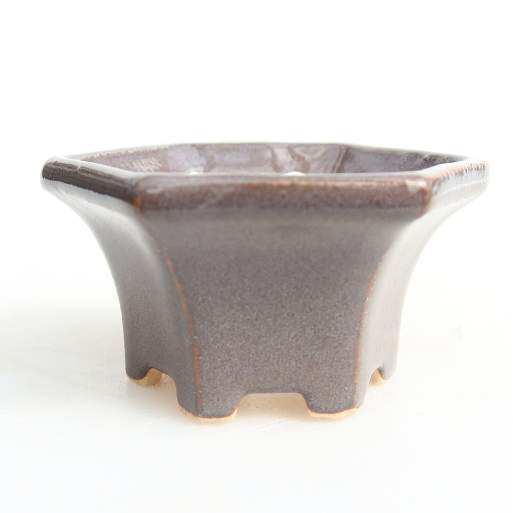 Keramik-Bonsai-Schale, 5,5 x 5 x 3 cm, Farbe: Grau