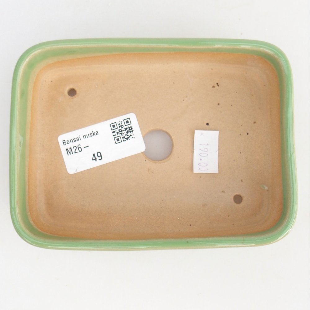 Bonsaischale aus Keramik 12,5 x 9,5 x 3,5 cm, grün