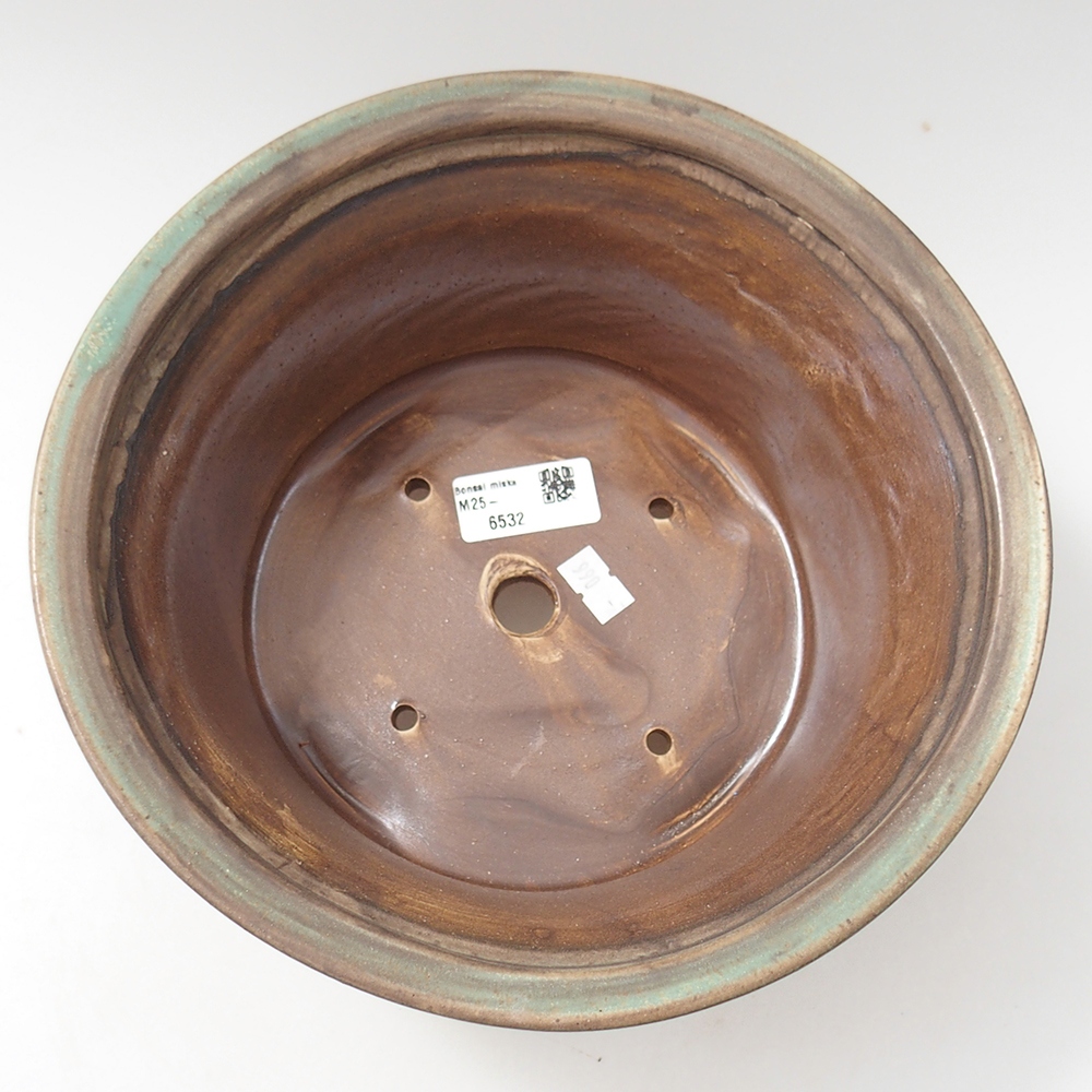 Bonsaischale aus Keramik 24 x 24 x 11,5 cm, grün