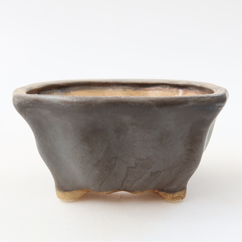 Keramik-Bonsai-Schale, 7,5 × 7 × 3,5 cm, Farbe: Blau