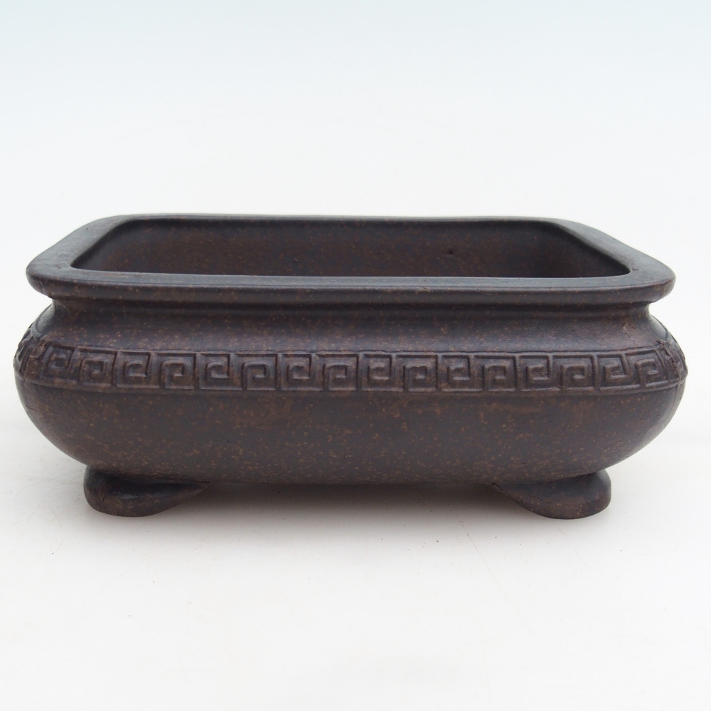 Bonsaischale aus Keramik 14,5 x 10 x 5,5 cm, Farbe bräunlich ocker