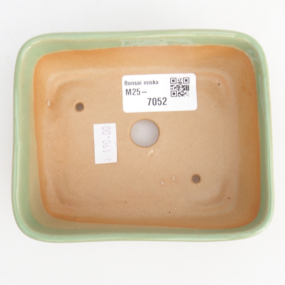 Bonsaischale aus Keramik 12,5 x 9,5 x 3,5 cm, grün