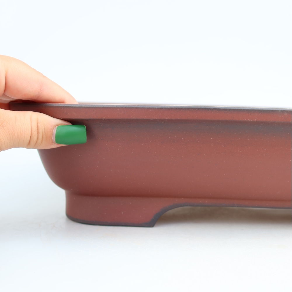 Keramikschale  32 x 24,5 x 8 cm, Farbe: Ziegelrot