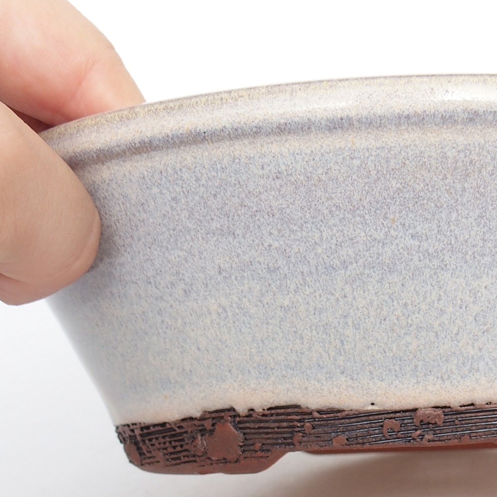 Bonsaischale aus Keramik 19 x 19 x 6 cm, Farbe blau