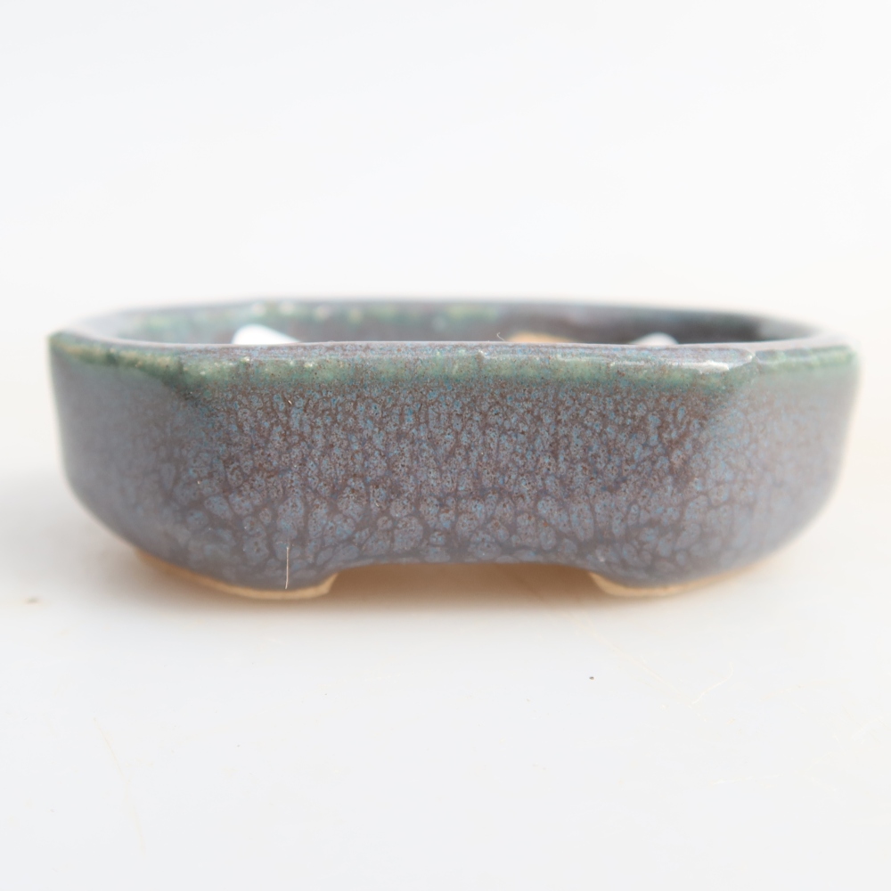 Keramik-Bonsai-Schale, 5,5 x 4,5 x 2 cm, Farbe: Grau