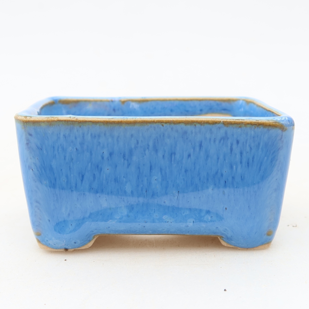Keramik-Bonsai-Schale, 6,5 × 5 × 3,5 cm, Farbe: Blau