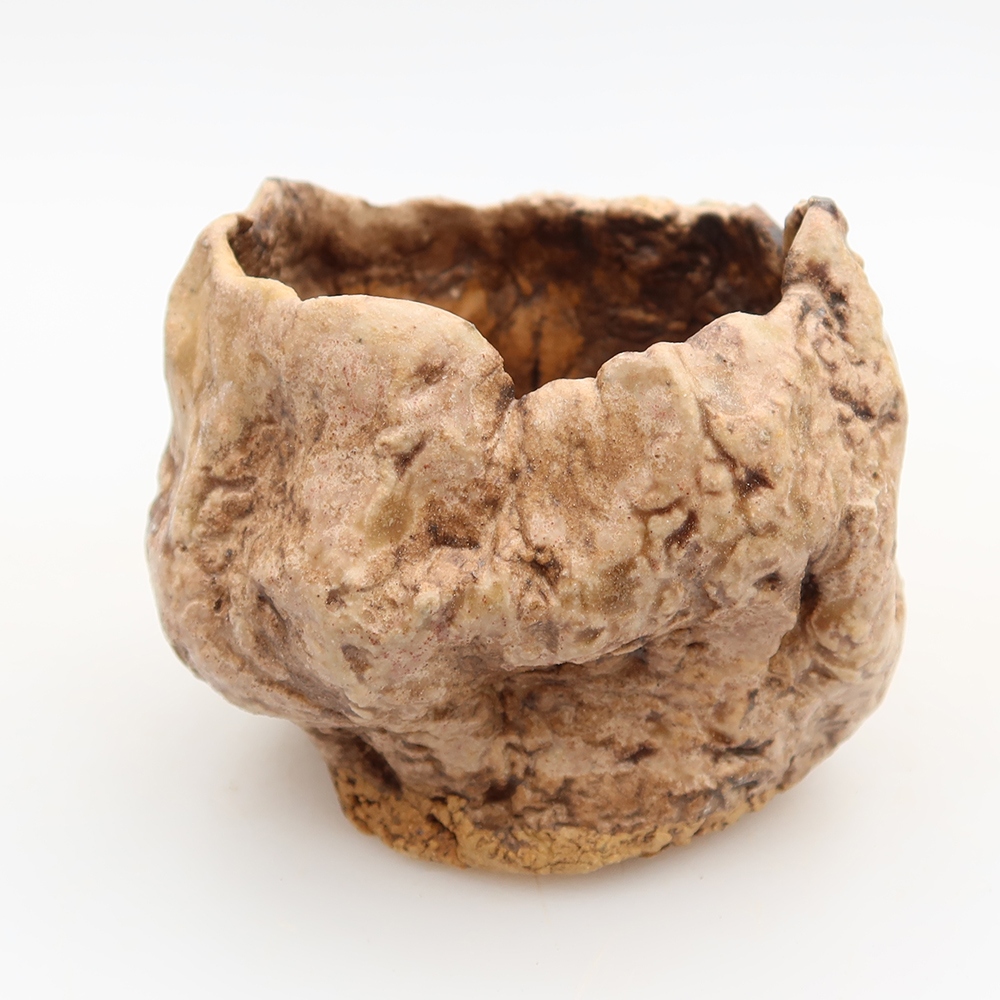 Keramikschale  6 x 6 x 6 cm, Farbe: beige-braun