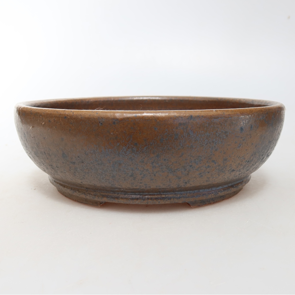 Bonsaischale aus Keramik 18 x 18 x 5,5 cm, braun