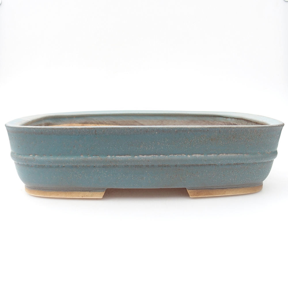 Keramik-Bonsaischale 29 x 24 x 7  cm, Farbe blau