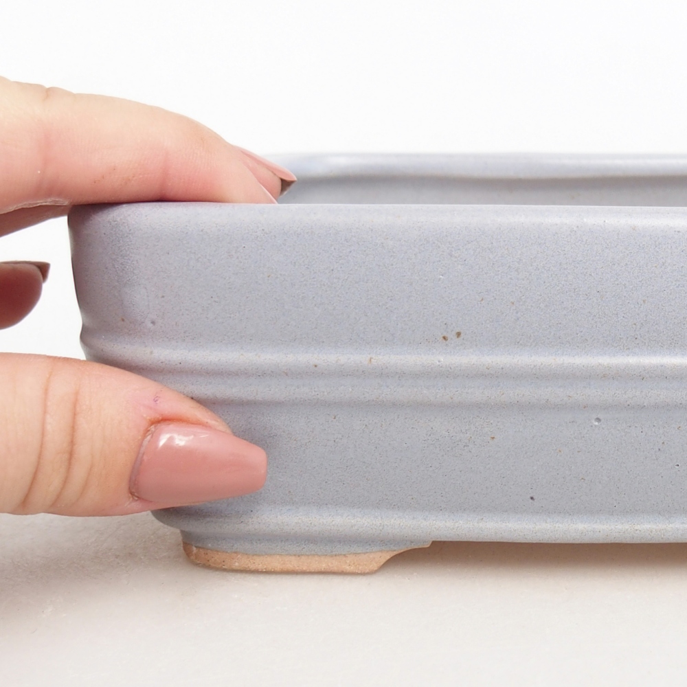 Bonsaischale aus Keramik 16,5 x 12 x 5,5 cm, Farbe blau