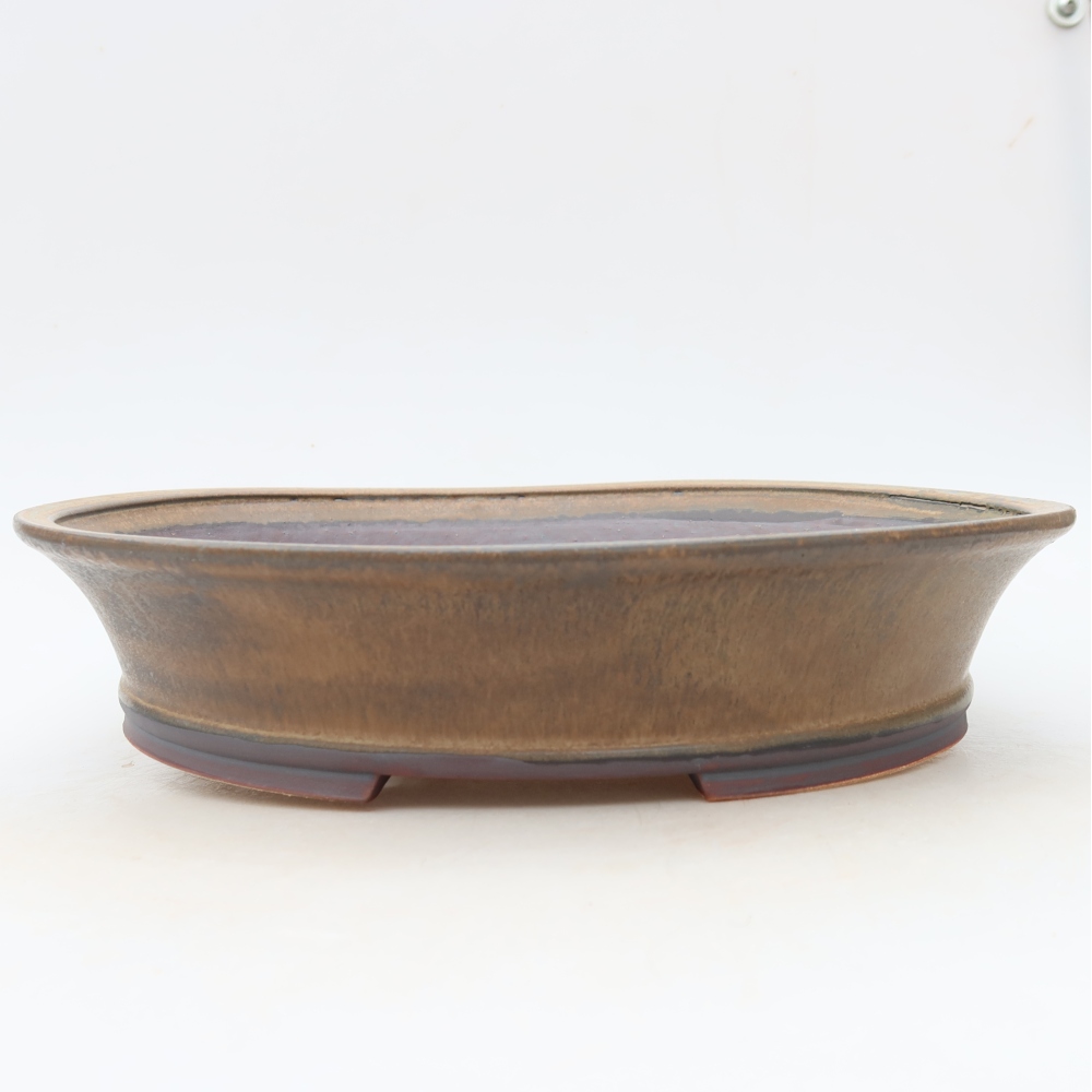 Keramik-Bonsai-Schale 27 x 24,5 x 6 cm, Farbe: braun