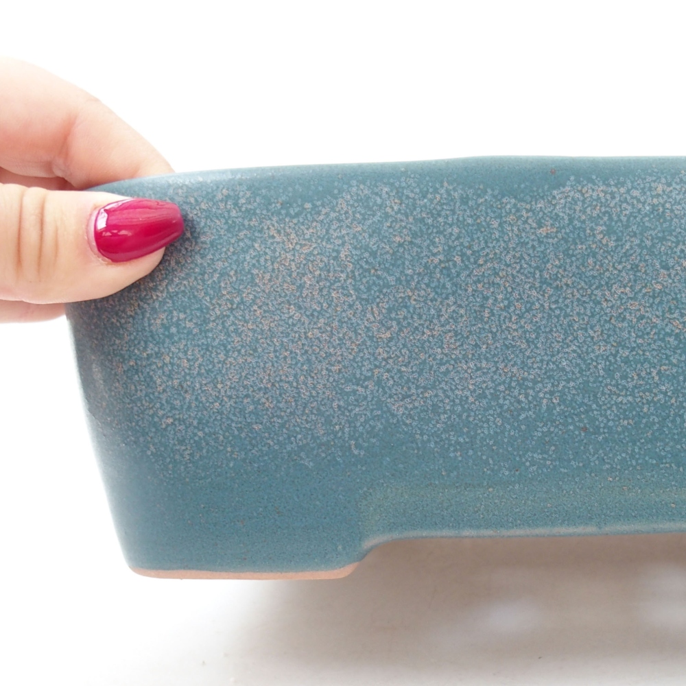Keramik-Bonsaischale 23 x 18 x 7,5 cm, Farbe blau