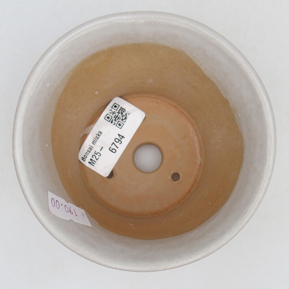 Bonsaischale aus Keramik 11 x 11 x 7 cm, weiß