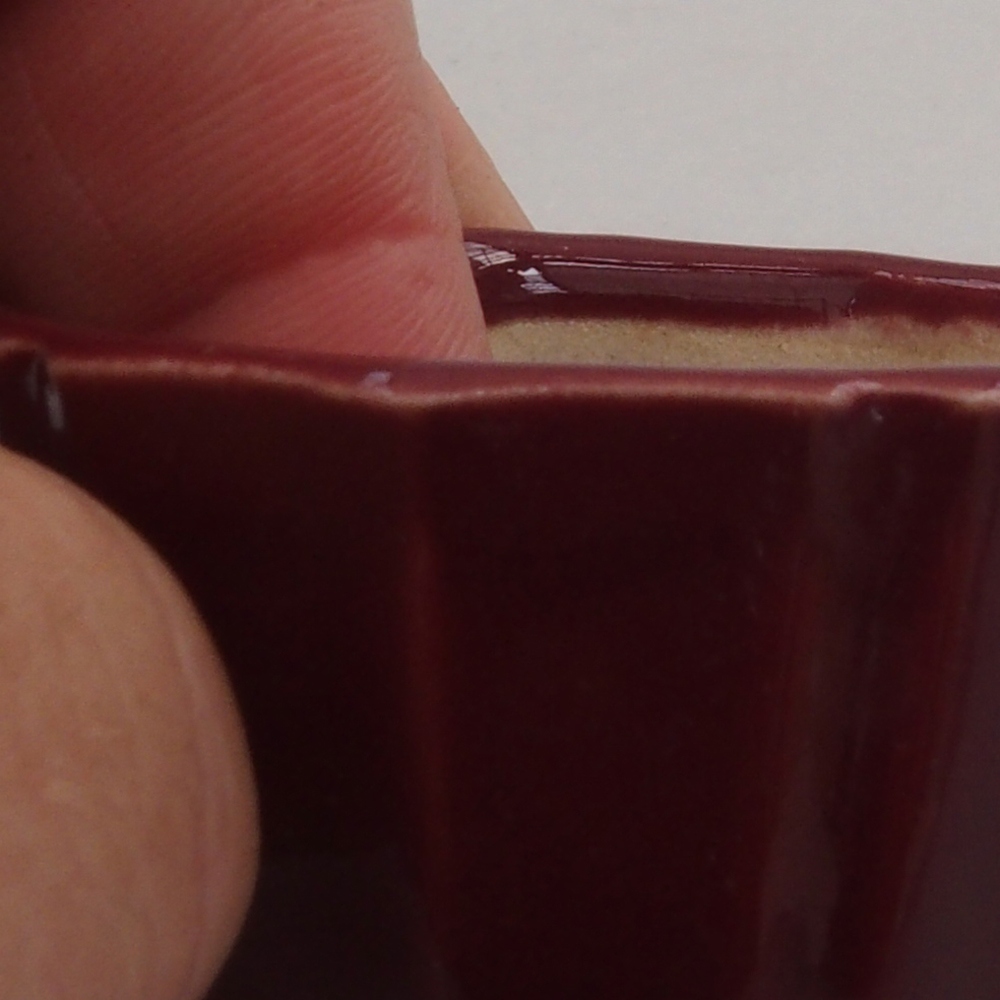 Mini-Bonsaischale 5 x 5 x 3 cm, Farbe Burgunder