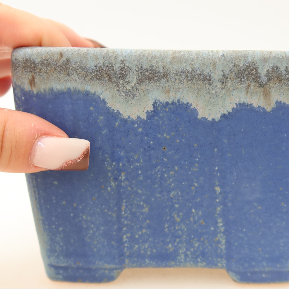 Keramik-Bonsai-Schale 11,5 x 11,5 x 9 cm, Farbe: Blau