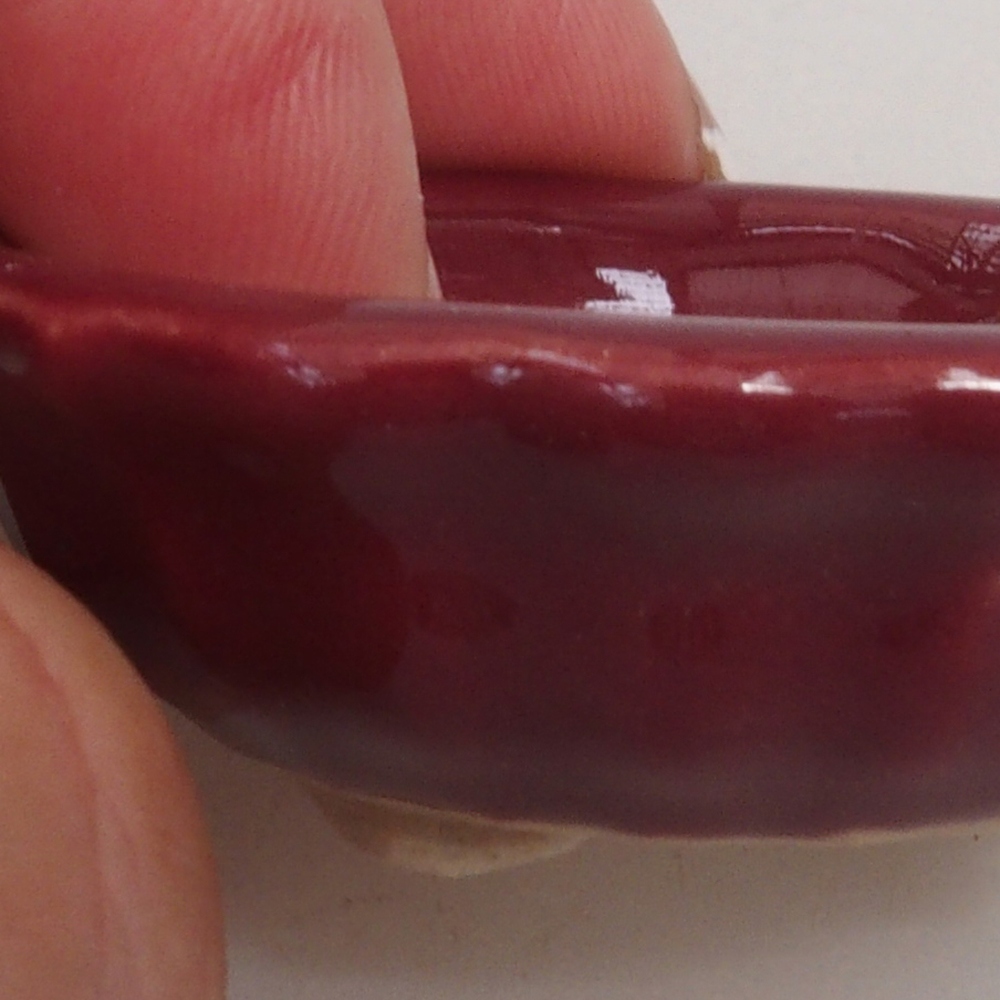 Mini-Bonsaischale 5 x 5 x 1,5 cm, Farbe Burgunder