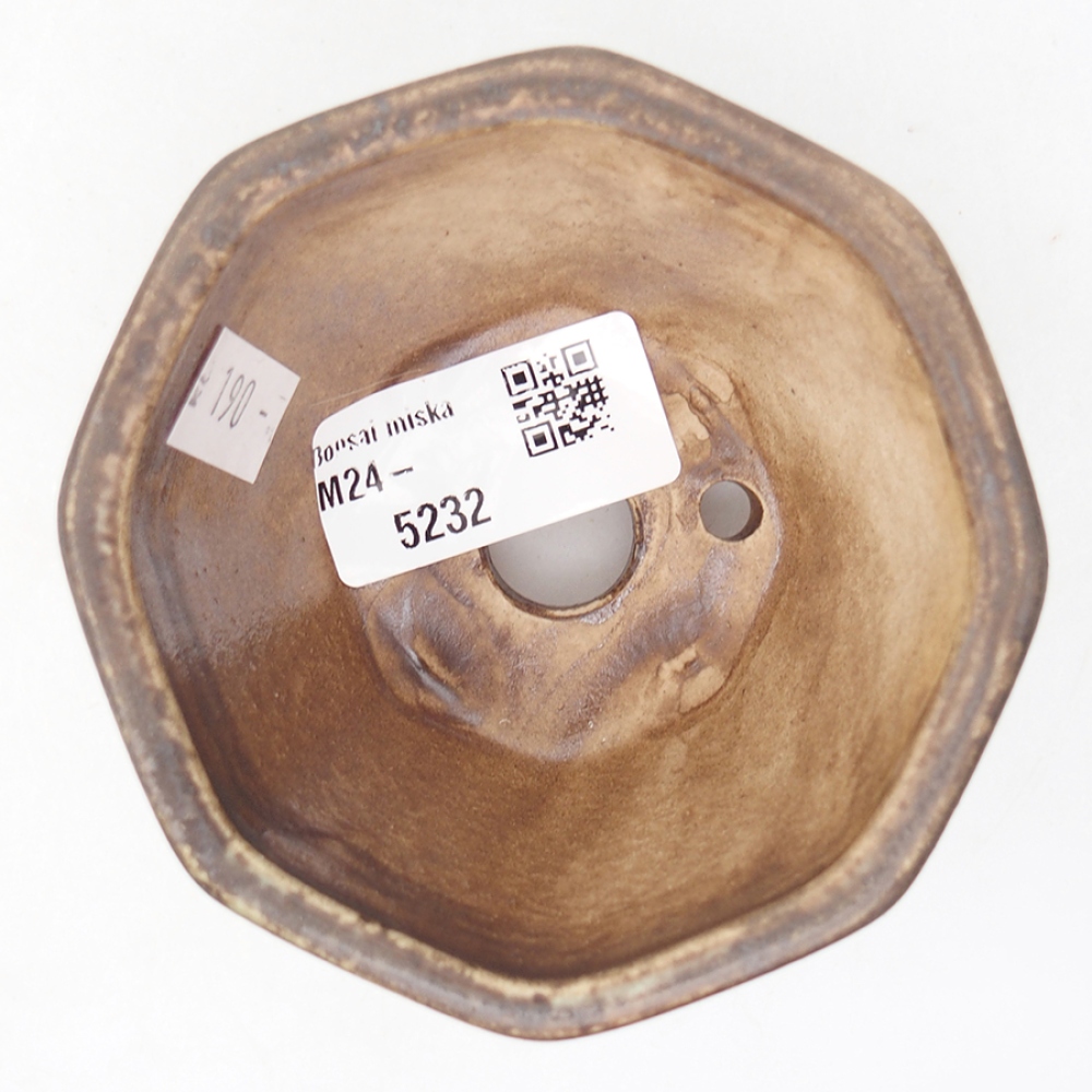 Bonsaischale aus Keramik 8,5 x 8,5 x 6 cm, Farbe braun