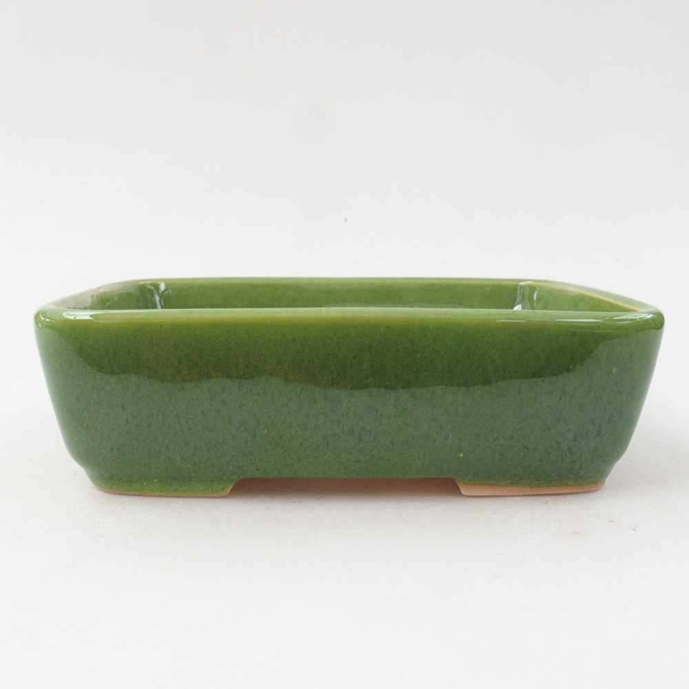 Keramik-Bonsaischale 15 x 12 x 4,5 cm, Farbe Grün