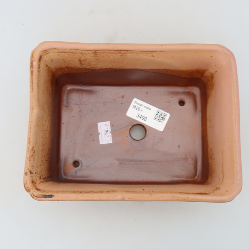 Keramik-Bonsai-Schale 18 x 13,5 x 7,5 cm, Farbe: Rosa