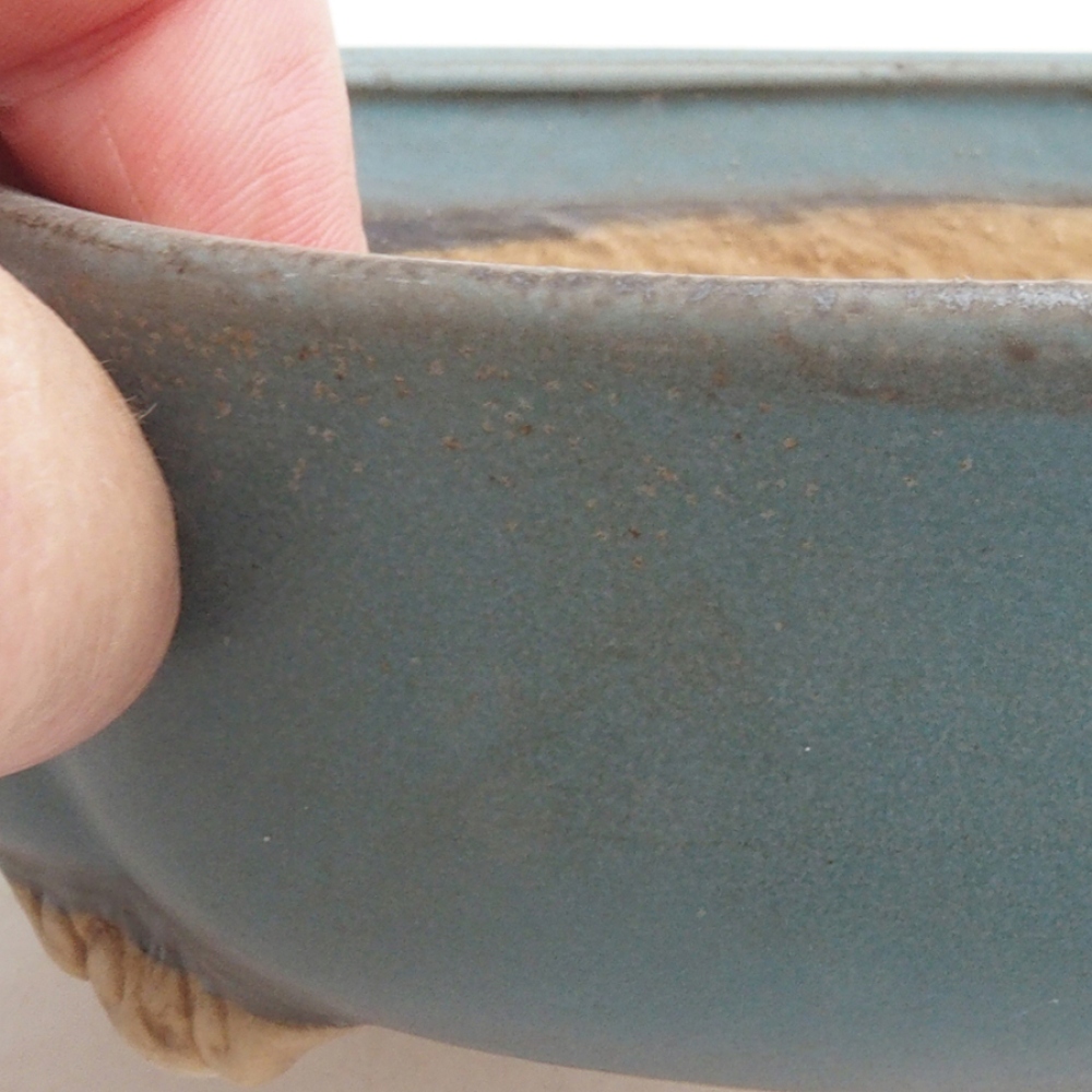Bonsaischale aus Keramik 16,5 x 15 x 5,5 cm, Farbe blau